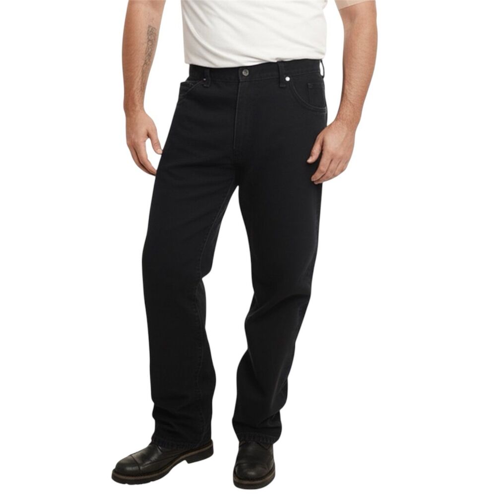Straight Leg Jeans for Men Black Denim 40x32